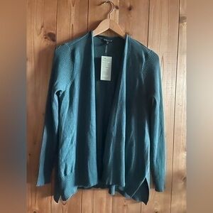 NWT Eileen Fisher Merino Wool Cardi Knit Open Cardigan PL